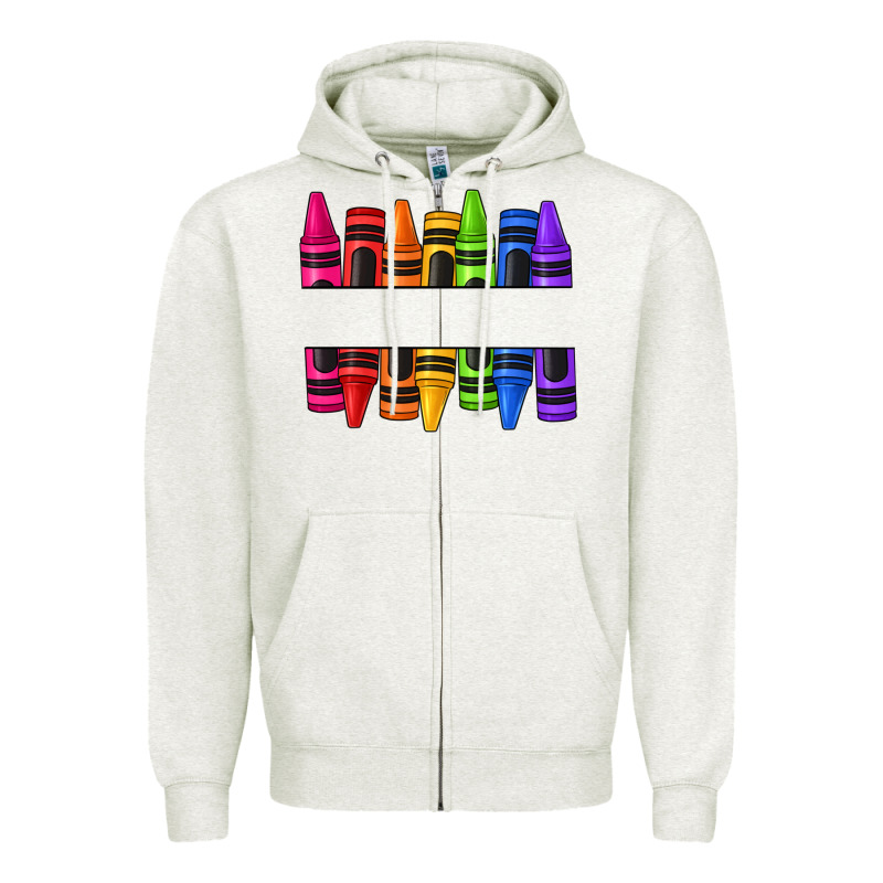 Custom Name Crayons Zipper Hoodie by texasbilliewilder | Teevron