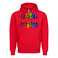 Red custom name crayons Zipper Hoodie - texasbilliewilder