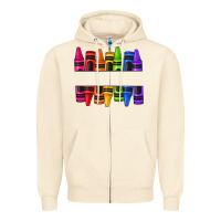 Sandshell custom name crayons Zipper Hoodie - texasbilliewilder