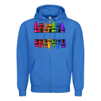 True Royal custom name crayons Zipper Hoodie - texasbilliewilder