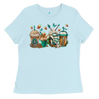 Baby Blue indian headdress coffee cups Ladies Tee - Jasminsmagicworld