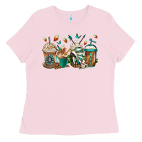 Bubblegum Pink indian headdress coffee cups Ladies Tee - Jasminsmagicworld