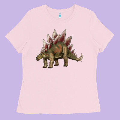 Dinosaur Stegosaurus Ladies Tee Designed By Artiststas