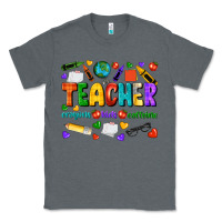 Charcoal Heather teacher crayons kids caffeine Classic Tee - NancyCooperArtShop