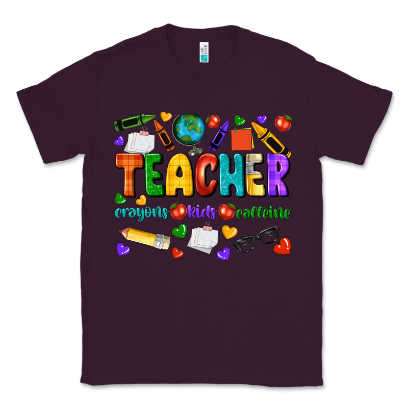 Teacher Crayons Kids Caffeine Classic Tee by NancyCooperArtShop | Teevron