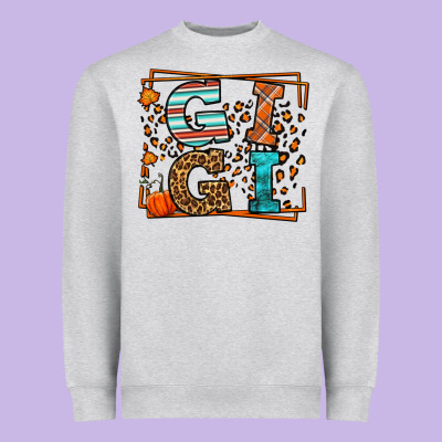 Fall Autumn Leopard Gigi Heavyweight Sweatshirt Designed By Lillyallendesigns