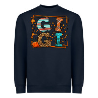 Navy Fall Autumn Leopard Gigi Heavyweight Sweatshirt - LillyAllenDesigns