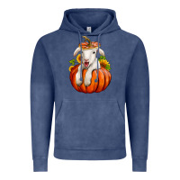 Vintage Denim fall pumpkin lamb nancy cooper Vintage Hoodie - NancyCooperArtShop