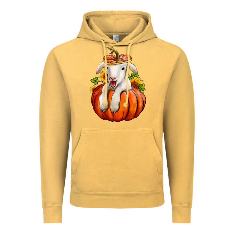 Fall Pumpkin Lamb Nancy Cooper Vintage Hoodie by NancyCooperArtShop | Teevron