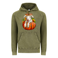 Vintage Olive fall pumpkin lamb nancy cooper Vintage Hoodie - NancyCooperArtShop