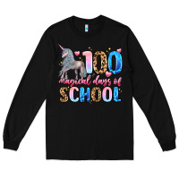Black 100 magical days of school Long Sleeve Tee - LillyAllenDesigns