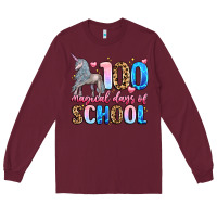 Burgundy 100 magical days of school Long Sleeve Tee - LillyAllenDesigns