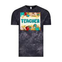 Cloud Black teacher Vintage Tee - MaliasSmallBusiness