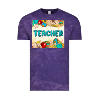 Cloud Purple teacher Vintage Tee - MaliasSmallBusiness