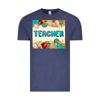 Vintage Denim teacher Vintage Tee - MaliasSmallBusiness