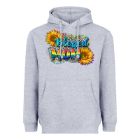 Heather Grey Blessed mom Heavyweight Hoodie - CowGirlArtShop