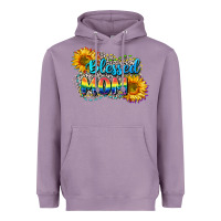 Lavender Blessed mom Heavyweight Hoodie - CowGirlArtShop