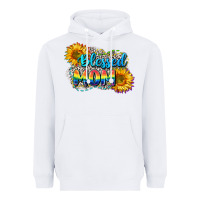 White Blessed mom Heavyweight Hoodie - CowGirlArtShop