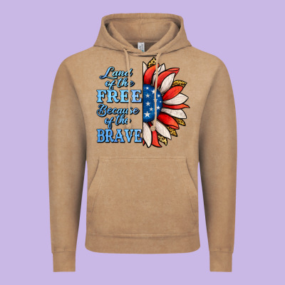 Patriotic Sunflower Vintage Hoodie Designed By Jasminsmagicworld