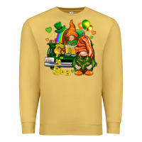 Antique Gold St. Patrick's Day gnomies with heart Premium Sweatshirt - HowdyJamesFarm