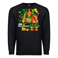 Black St. Patrick's Day gnomies with heart Premium Sweatshirt - HowdyJamesFarm