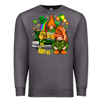 Charcoal Heather St. Patrick's Day gnomies with heart Premium Sweatshirt - HowdyJamesFarm