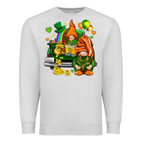Dove Grey St. Patrick's Day gnomies with heart Premium Sweatshirt - HowdyJamesFarm