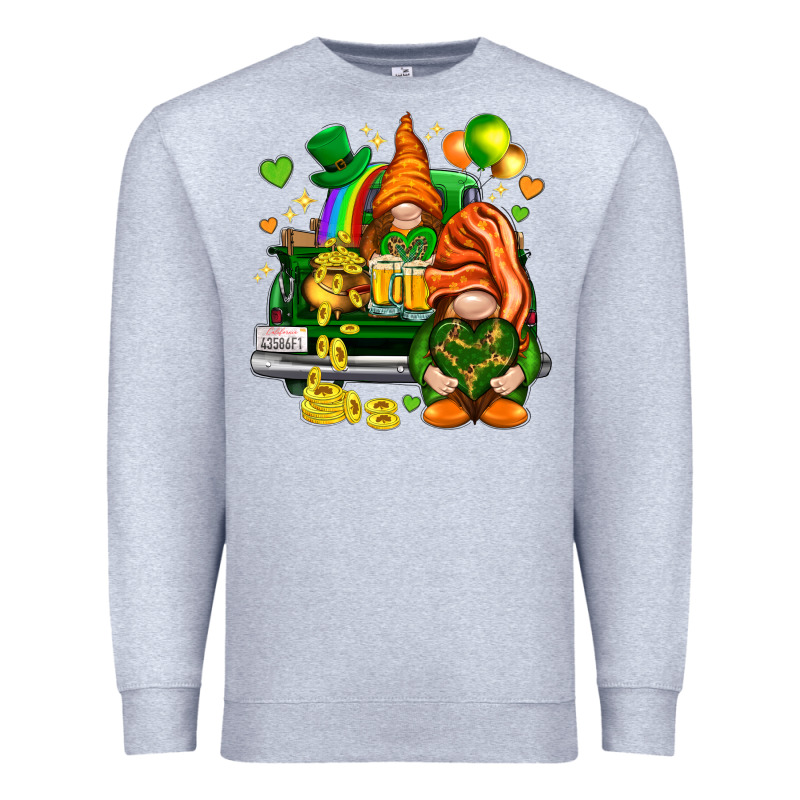 St. Patrick's Day Gnomies With Heart Premium Sweatshirt by HowdyJamesFarm | Teevron