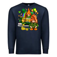 Navy St. Patrick's Day gnomies with heart Premium Sweatshirt - HowdyJamesFarm