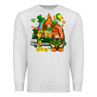 Oatmeal Heather St. Patrick's Day gnomies with heart Premium Sweatshirt - HowdyJamesFarm
