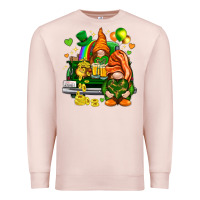 Pale Pink St. Patrick's Day gnomies with heart Premium Sweatshirt - HowdyJamesFarm