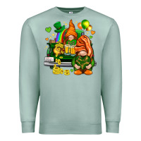 Seafoam St. Patrick's Day gnomies with heart Premium Sweatshirt - HowdyJamesFarm