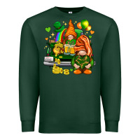 Sports Green St. Patrick's Day gnomies with heart Premium Sweatshirt - HowdyJamesFarm