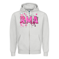 Dove Grey breast cancer rma registered medical assistant Zipper Hoodie - texasbilliewilder