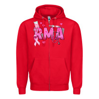 Red breast cancer rma registered medical assistant Zipper Hoodie - texasbilliewilder