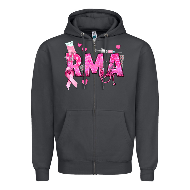 Breast Cancer Rma Registered Medical Assistant Zipper Hoodie by texasbilliewilder | Teevron