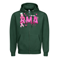 Sports Green breast cancer rma registered medical assistant Zipper Hoodie - texasbilliewilder