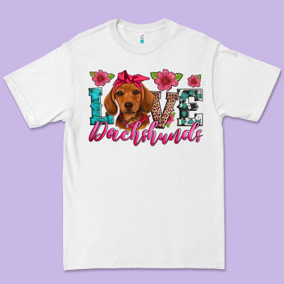 Love Dachshunds Premium Tee Designed By Artiststas
