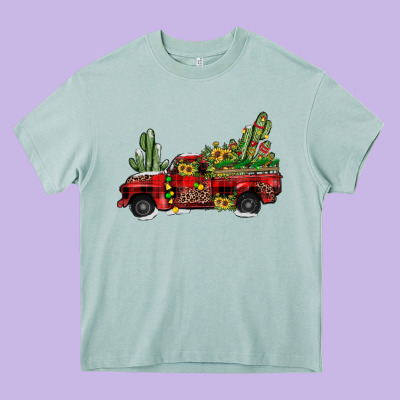 Christmas Truck Heavy Core Tee Designed By Jahusdesignshop