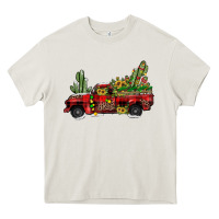 Cream christmas truck Heavy Core Tee - JahusDesignShop