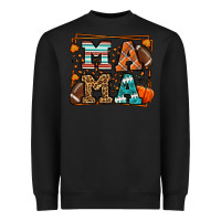 Black Fall American Football Autumn Mama Heavyweight Sweatshirt - LillyAllenDesigns