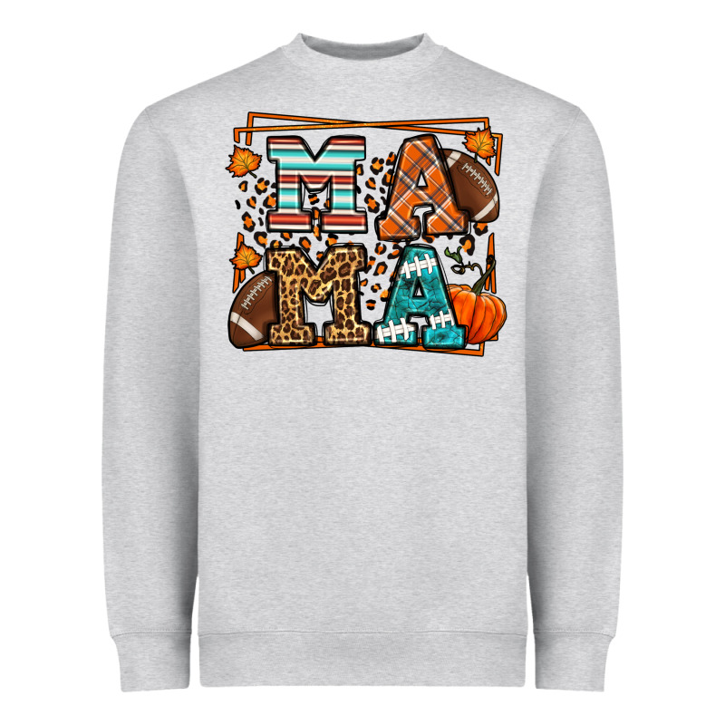 Fall American Football Autumn Mama Heavyweight Sweatshirt by LillyAllenDesigns | Teevron