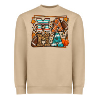 Mushroom Fall American Football Autumn Mama Heavyweight Sweatshirt - LillyAllenDesigns