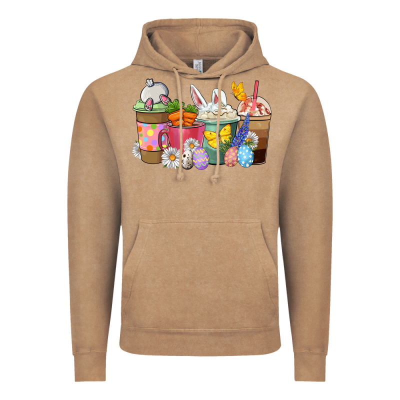 Easter Coffee Cups Vintage Hoodie by NancyCooperArtShop | Teevron