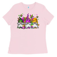 Bubblegum Pink mardi gras gnomes Ladies Tee - Jasminsmagicworld