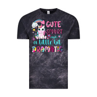 Cloud Black cute smart and a little bit dramatic with unicorn Vintage Tee - NancyCooperArtShop