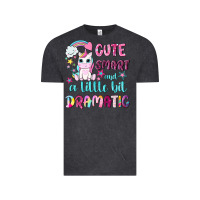 Vintage Black cute smart and a little bit dramatic with unicorn Vintage Tee - NancyCooperArtShop