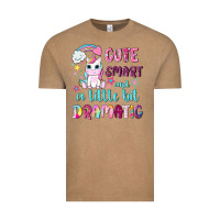 Vintage Coffee cute smart and a little bit dramatic with unicorn Vintage Tee - NancyCooperArtShop
