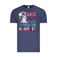 Vintage Denim cute smart and a little bit dramatic with unicorn Vintage Tee - NancyCooperArtShop
