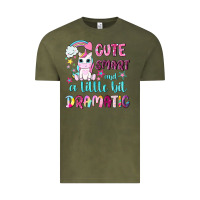 Vintage Olive cute smart and a little bit dramatic with unicorn Vintage Tee - NancyCooperArtShop